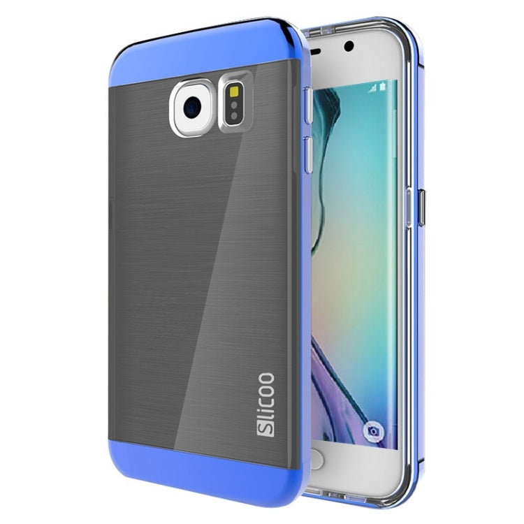 Slicoo for Galaxy S6 Edge / G925 Brushed Texture Electroplating Combination Case