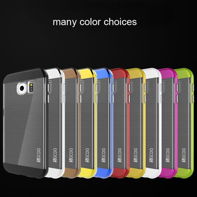 Slicoo for Galaxy S6 Edge / G925 Brushed Texture Electroplating Combination Case