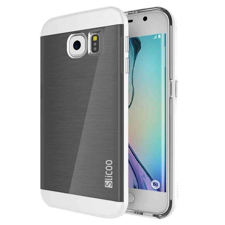 Slicoo for Galaxy S6 Edge / G925 Brushed Texture Electroplating Combination Case