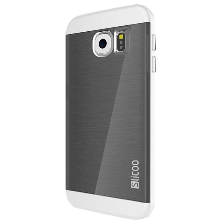 Slicoo for Galaxy S6 Edge / G925 Brushed Texture Electroplating Combination Case