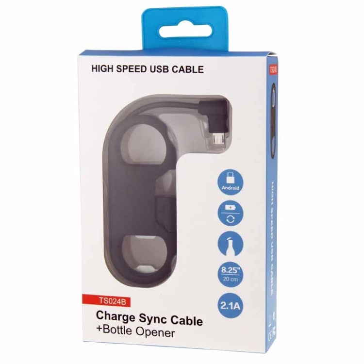 High Speed USB Cable / Sync Data Charging Cable with Bottle Opener, For Galaxy S6 / S5 / S IV, LG, HTC, Length: 20cm / 8.25inch