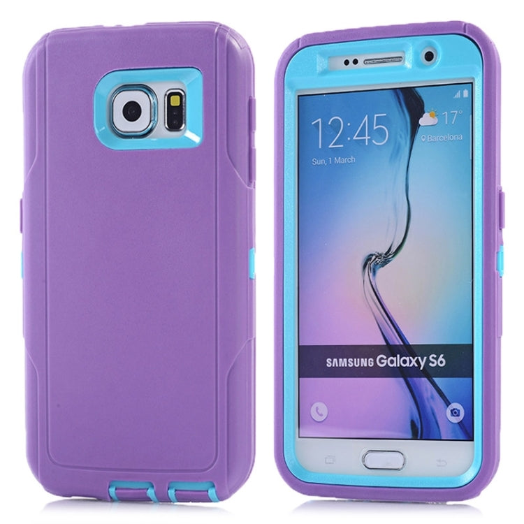 For Galaxy S6 / G920 3 in 1 Hybrid Silicon & Plastic Protective Case
