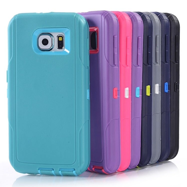 For Galaxy S6 / G920 3 in 1 Hybrid Silicon & Plastic Protective Case
