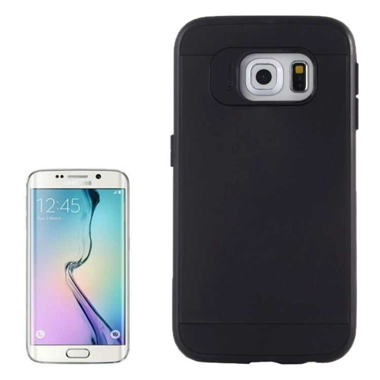 For Galaxy S6 Edge / G925 Brushed Texture TPU + PC Armor Combination Case