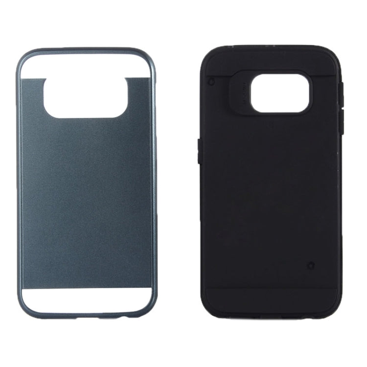 For Galaxy S6 Edge / G925 Brushed Texture TPU + PC Armor Combination Case