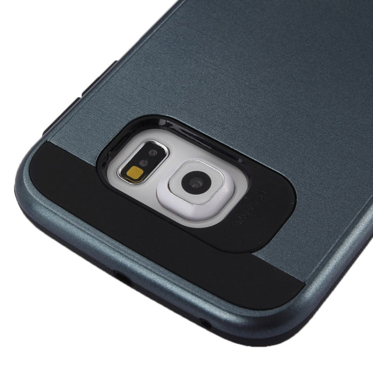 For Galaxy S6 Edge / G925 Brushed Texture TPU + PC Armor Combination Case