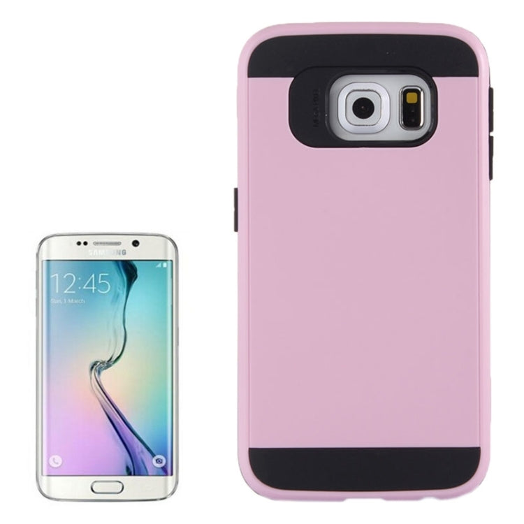 For Galaxy S6 Edge / G925 Brushed Texture TPU + PC Armor Combination Case