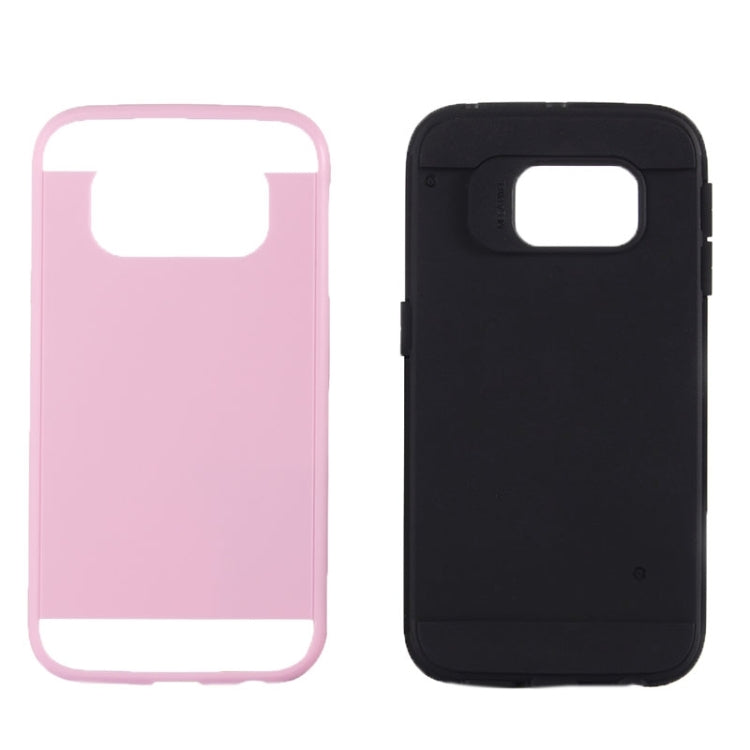 For Galaxy S6 Edge / G925 Brushed Texture TPU + PC Armor Combination Case