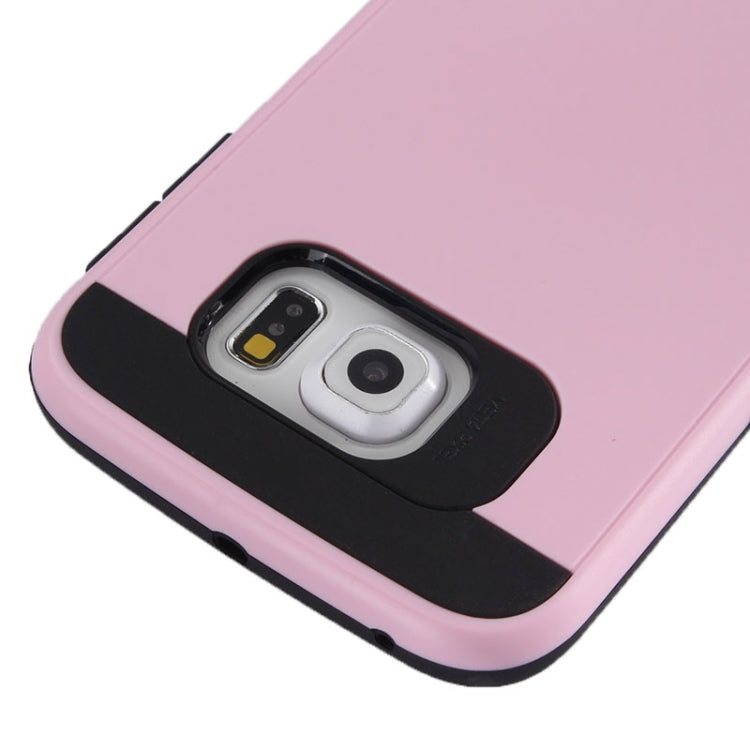For Galaxy S6 Edge / G925 Brushed Texture TPU + PC Armor Combination Case
