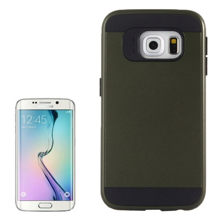 For Galaxy S6 Edge / G925 Brushed Texture TPU + PC Armor Combination Case