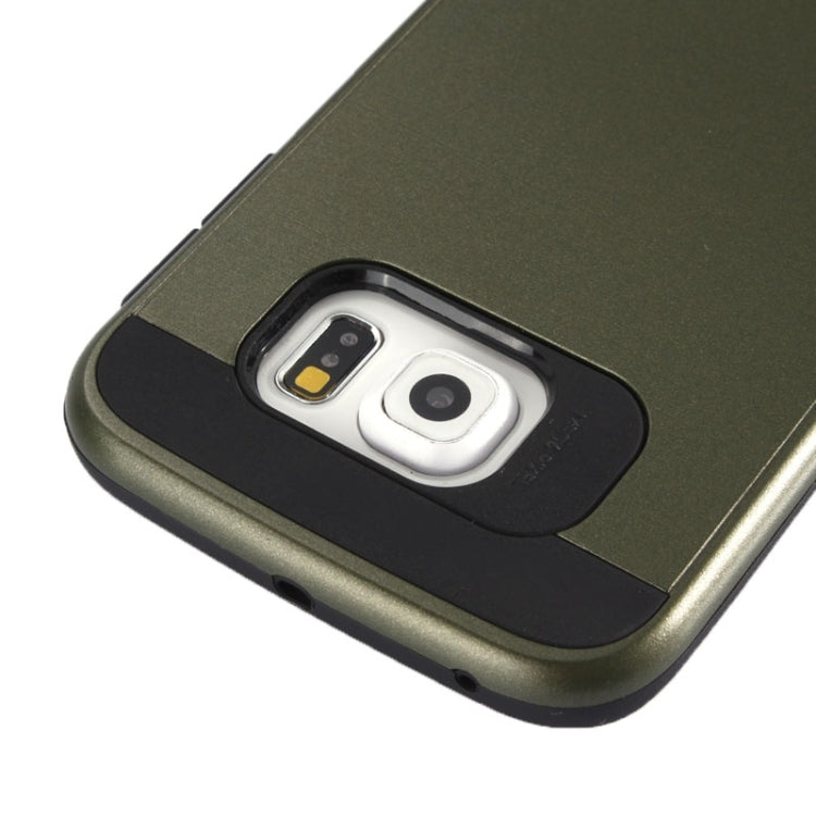 For Galaxy S6 Edge / G925 Brushed Texture TPU + PC Armor Combination Case
