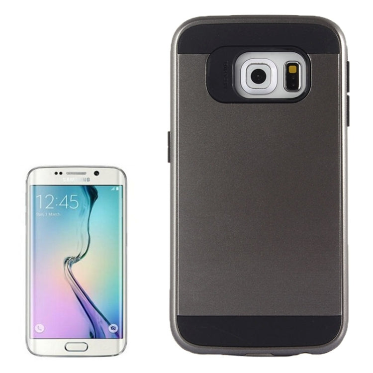 For Galaxy S6 Edge / G925 Brushed Texture TPU + PC Armor Combination Case