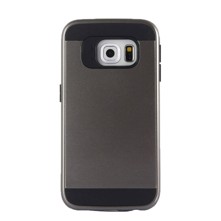 For Galaxy S6 Edge / G925 Brushed Texture TPU + PC Armor Combination Case