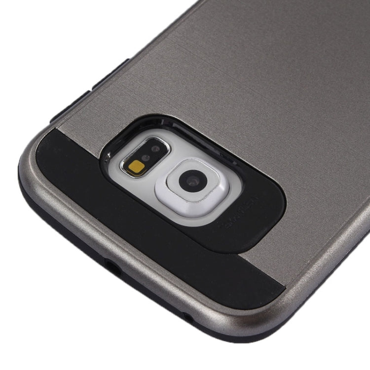 For Galaxy S6 Edge / G925 Brushed Texture TPU + PC Armor Combination Case