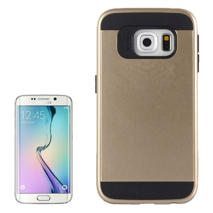 For Galaxy S6 Edge / G925 Brushed Texture TPU + PC Armor Combination Case