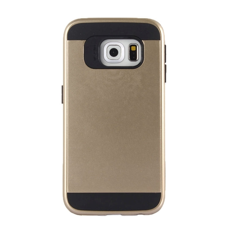 For Galaxy S6 Edge / G925 Brushed Texture TPU + PC Armor Combination Case