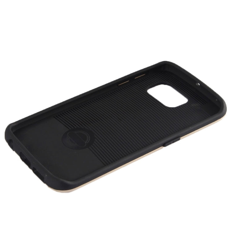 For Galaxy S6 Edge / G925 Brushed Texture TPU + PC Armor Combination Case