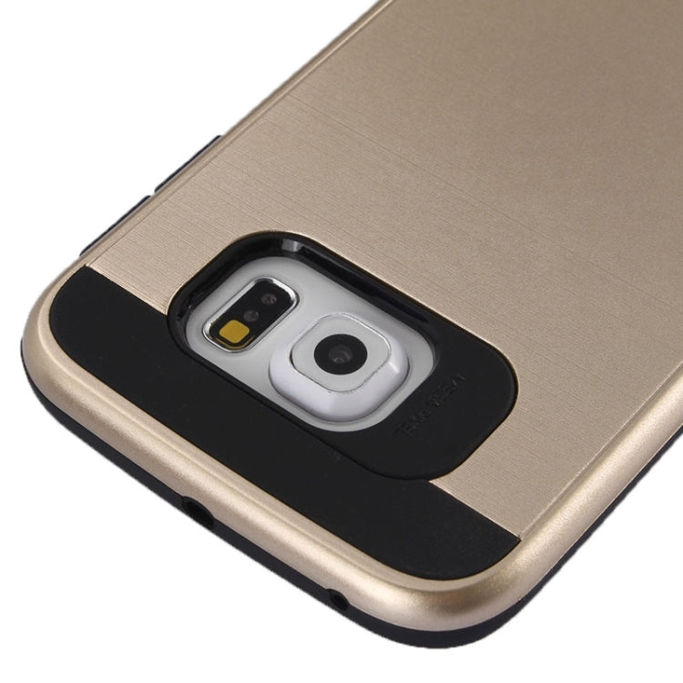 For Galaxy S6 Edge / G925 Brushed Texture TPU + PC Armor Combination Case