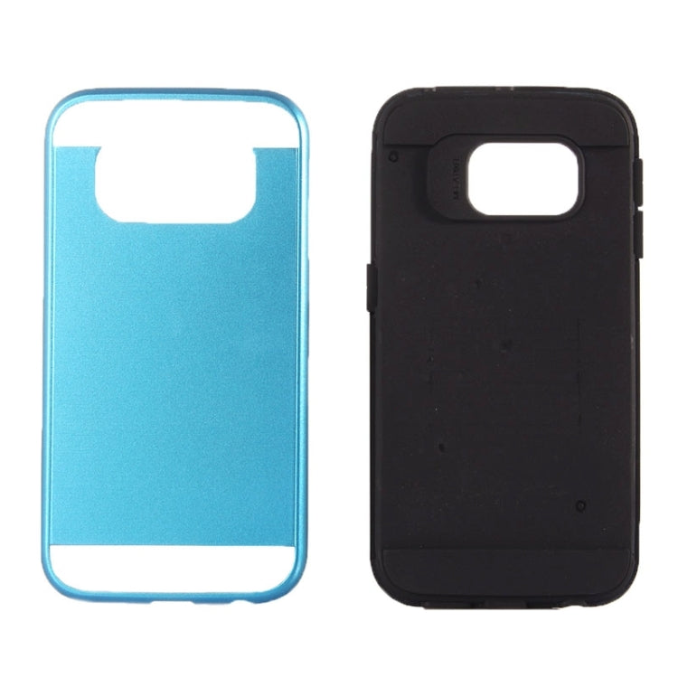 For Galaxy S6 Edge / G925 Brushed Texture TPU + PC Armor Combination Case