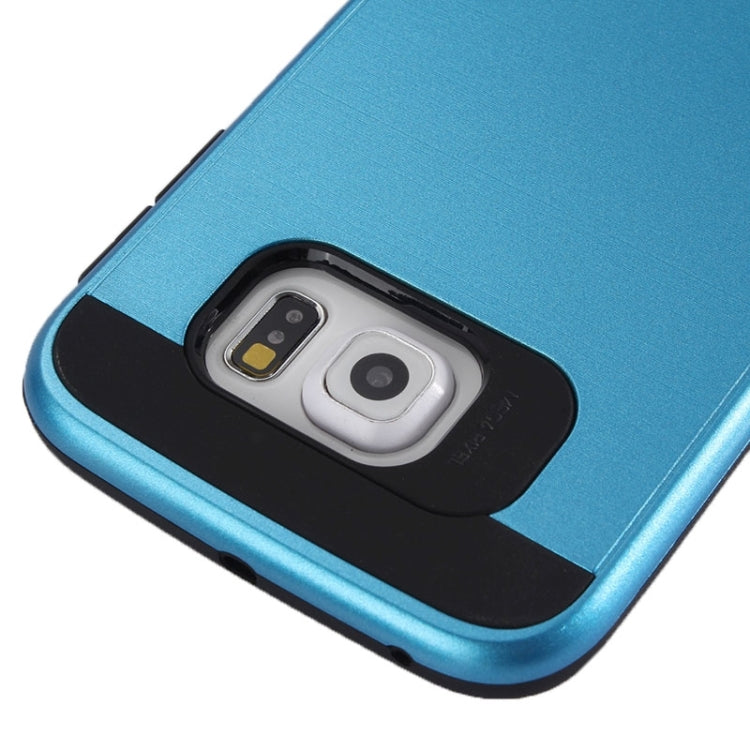 For Galaxy S6 Edge / G925 Brushed Texture TPU + PC Armor Combination Case