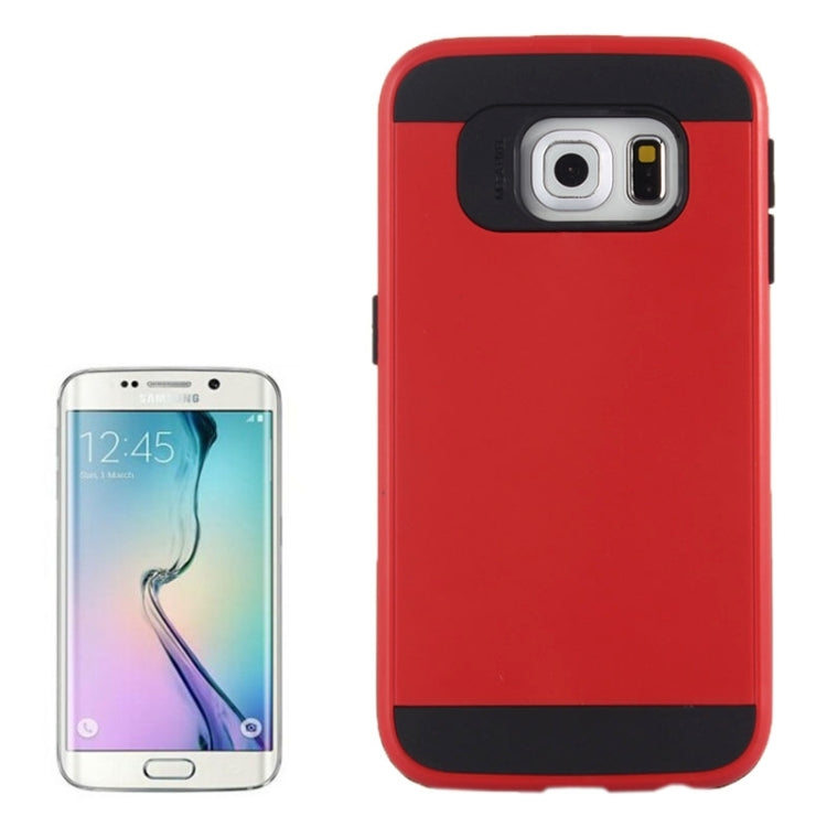 For Galaxy S6 Edge / G925 Brushed Texture TPU + PC Armor Combination Case