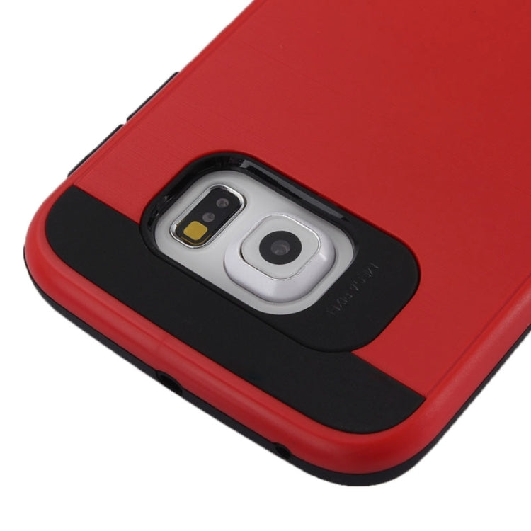 For Galaxy S6 Edge / G925 Brushed Texture TPU + PC Armor Combination Case