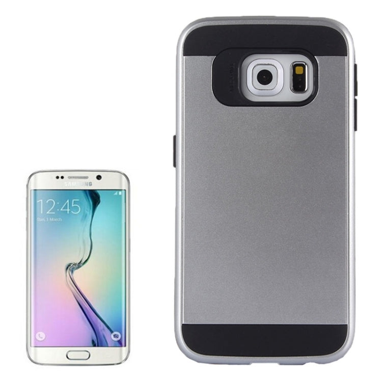For Galaxy S6 Edge / G925 Brushed Texture TPU + PC Armor Combination Case