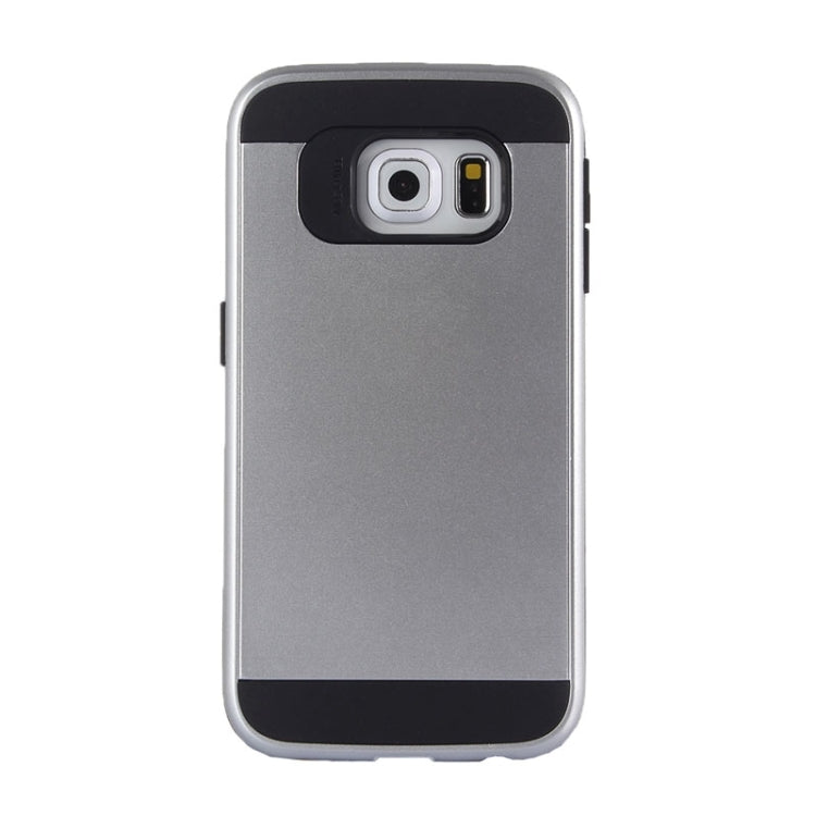 For Galaxy S6 Edge / G925 Brushed Texture TPU + PC Armor Combination Case
