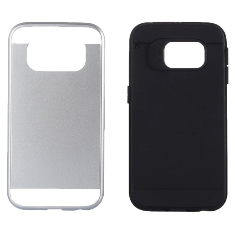 For Galaxy S6 Edge / G925 Brushed Texture TPU + PC Armor Combination Case