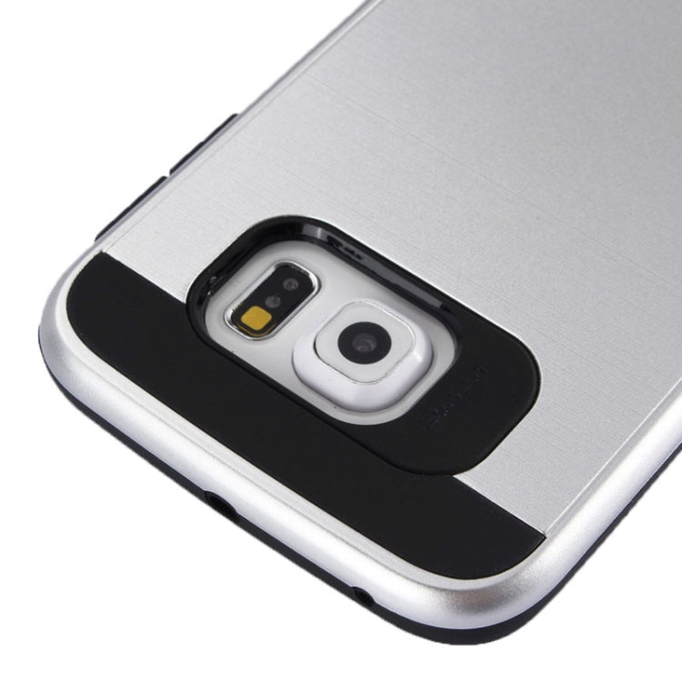 For Galaxy S6 Edge / G925 Brushed Texture TPU + PC Armor Combination Case