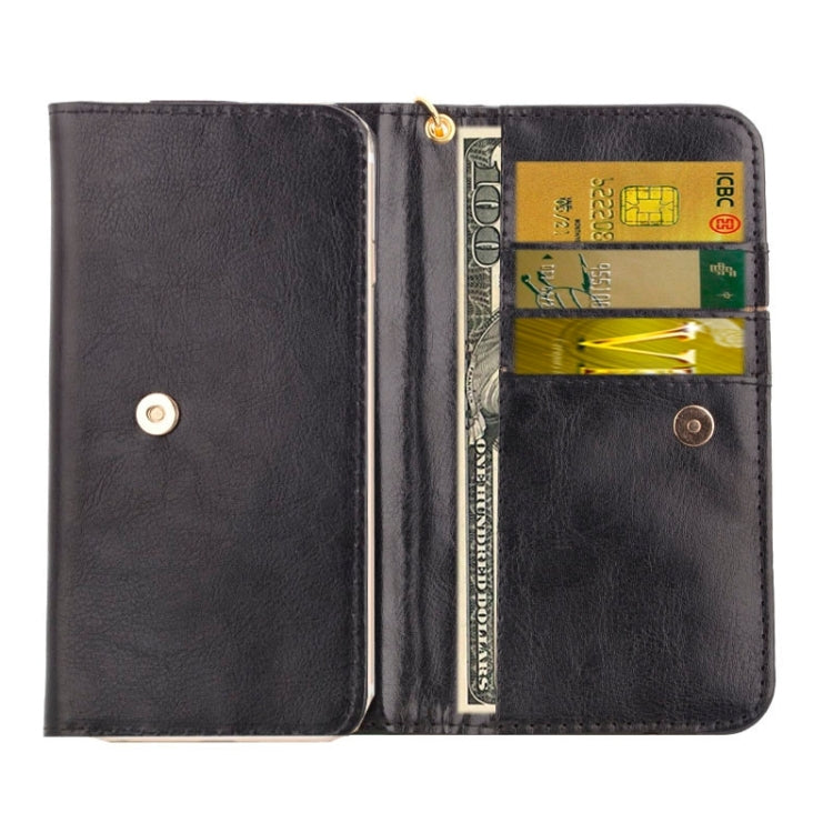 5.5 Inch Universal Crazy Horse Texture Carry Cases with Wallet & Card Slots for Galaxy S6 Edge/G9250 / S6/G9200  S5/G9006V  /  iPhone 6 Plus & 6S Plus