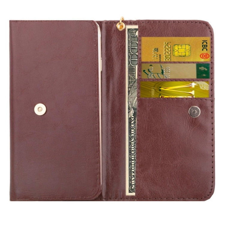 5.5 Inch Universal Crazy Horse Texture Carry Cases with Wallet & Card Slots for Galaxy S6 Edge/G9250 / S6/G9200  S5/G9006V  /  iPhone 6 Plus & 6S Plus