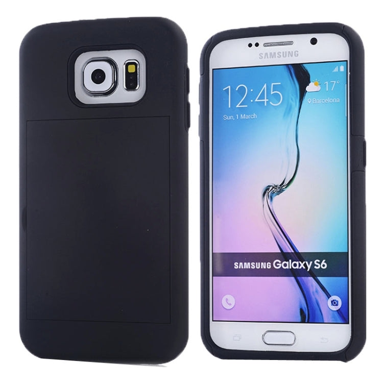 For Galaxy S6 / G920 Silicone PC Combination Case with Holder & Card Slots