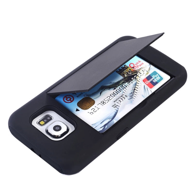 For Galaxy S6 / G920 Silicone PC Combination Case with Holder & Card Slots