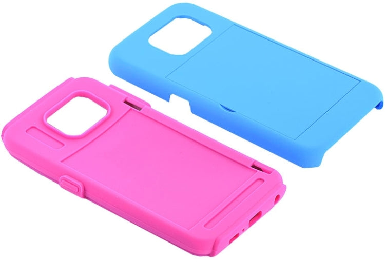 For Galaxy S6 / G920 Silicone PC Combination Case with Holder & Card Slots