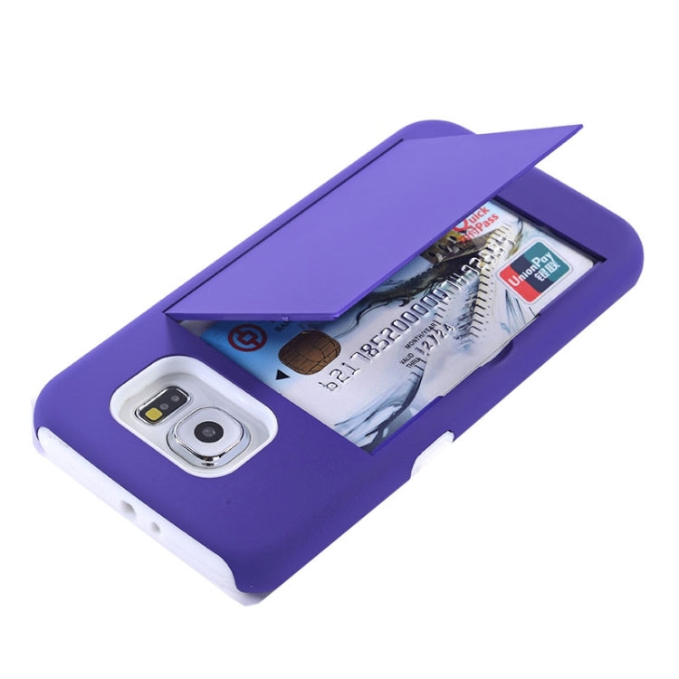 For Galaxy S6 / G920 Silicone PC Combination Case with Holder & Card Slots
