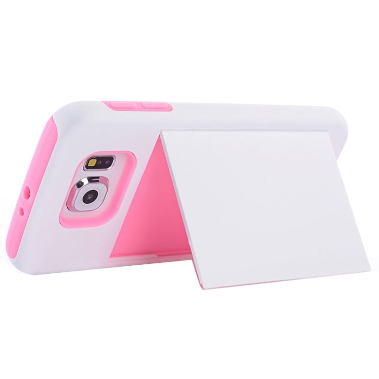 For Galaxy S6 / G920 Silicone PC Combination Case with Holder & Card Slots