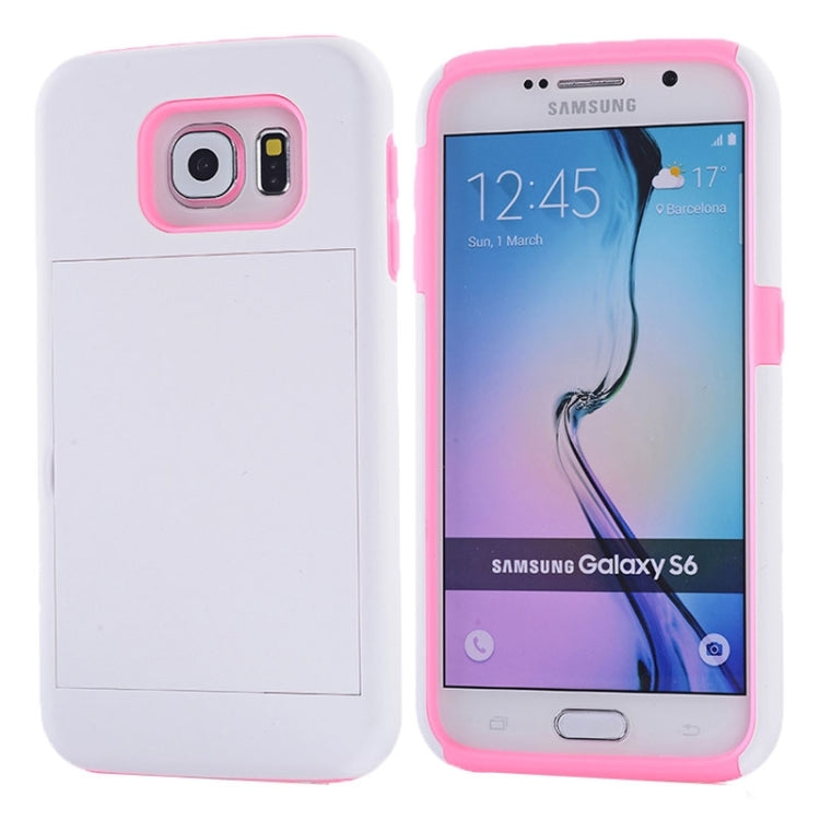 For Galaxy S6 / G920 Silicone PC Combination Case with Holder & Card Slots