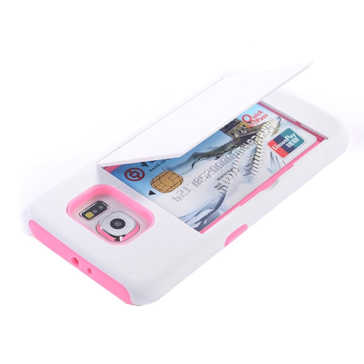 For Galaxy S6 / G920 Silicone PC Combination Case with Holder & Card Slots
