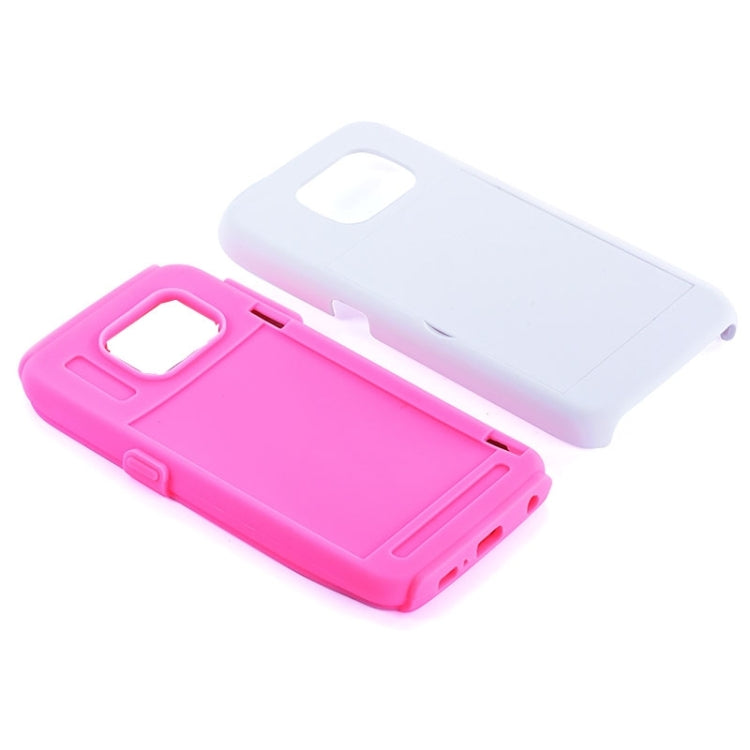 For Galaxy S6 / G920 Silicone PC Combination Case with Holder & Card Slots