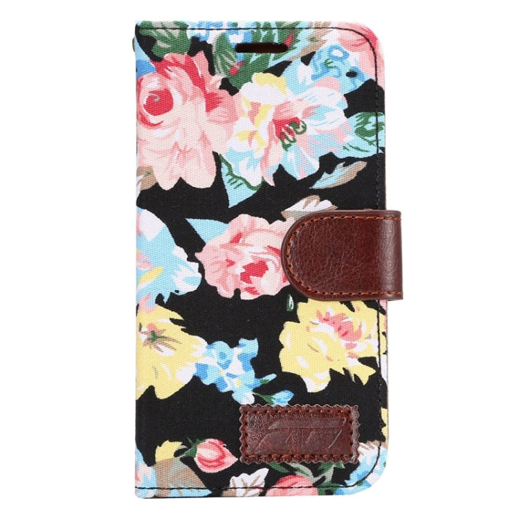 Floral Cloth Magnetic Snap Flip Leather Case with Holder and Card Slots for Galaxy A5 / A500F
