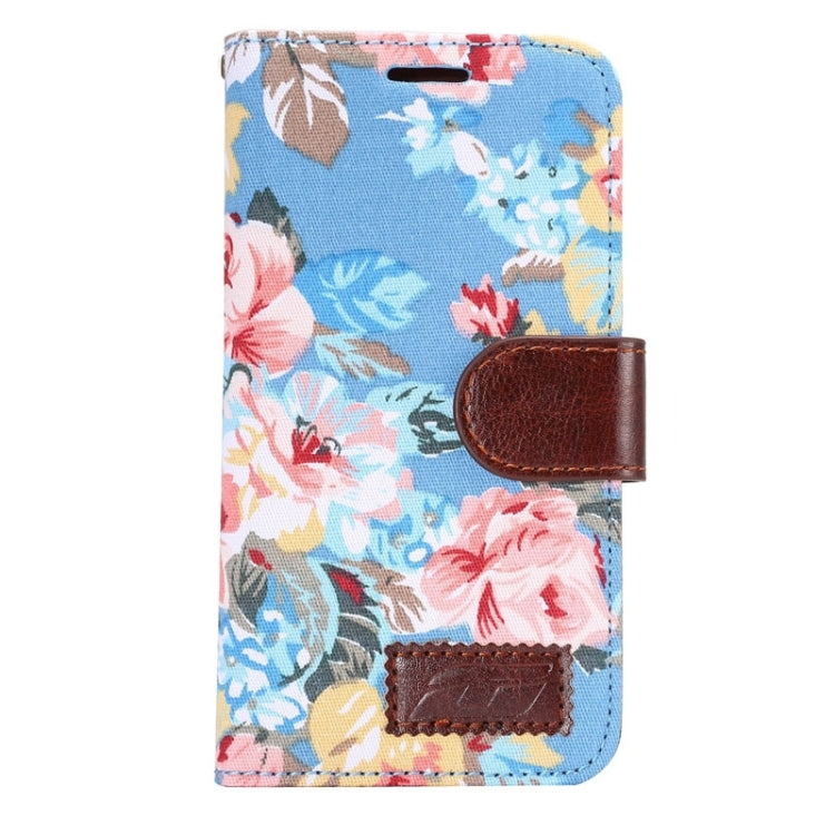 Floral Cloth Magnetic Snap Flip Leather Case with Holder and Card Slots for Galaxy A5 / A500F
