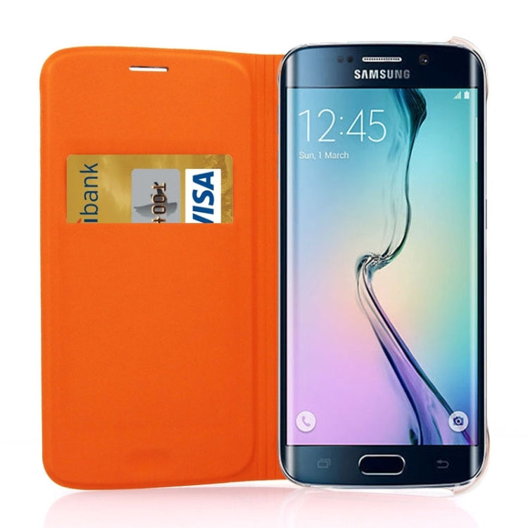 For Galaxy S6 Edge / G9250 Horizontal Flip Leather Case with Card Slots