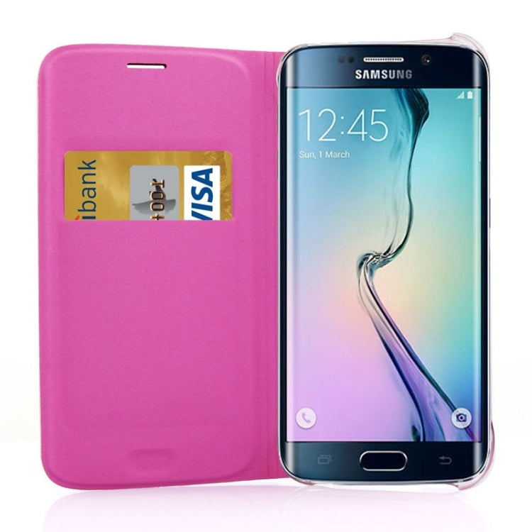 For Galaxy S6 Edge / G9250 Horizontal Flip Leather Case with Card Slots