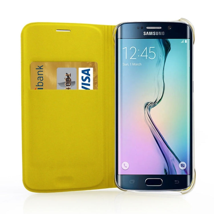 For Galaxy S6 Edge / G9250 Horizontal Flip Leather Case with Card Slots