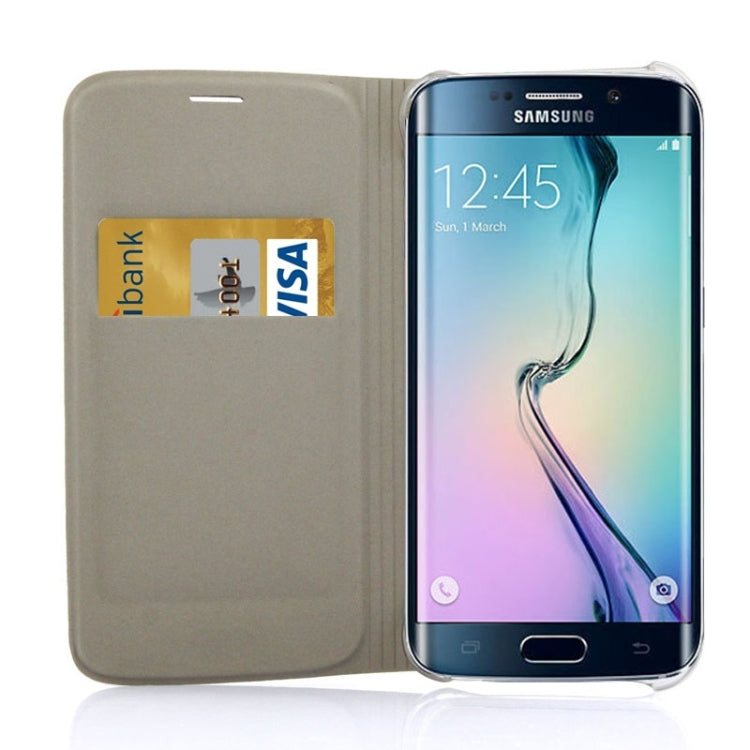 For Galaxy S6 Edge / G9250 Horizontal Flip Leather Case with Card Slots