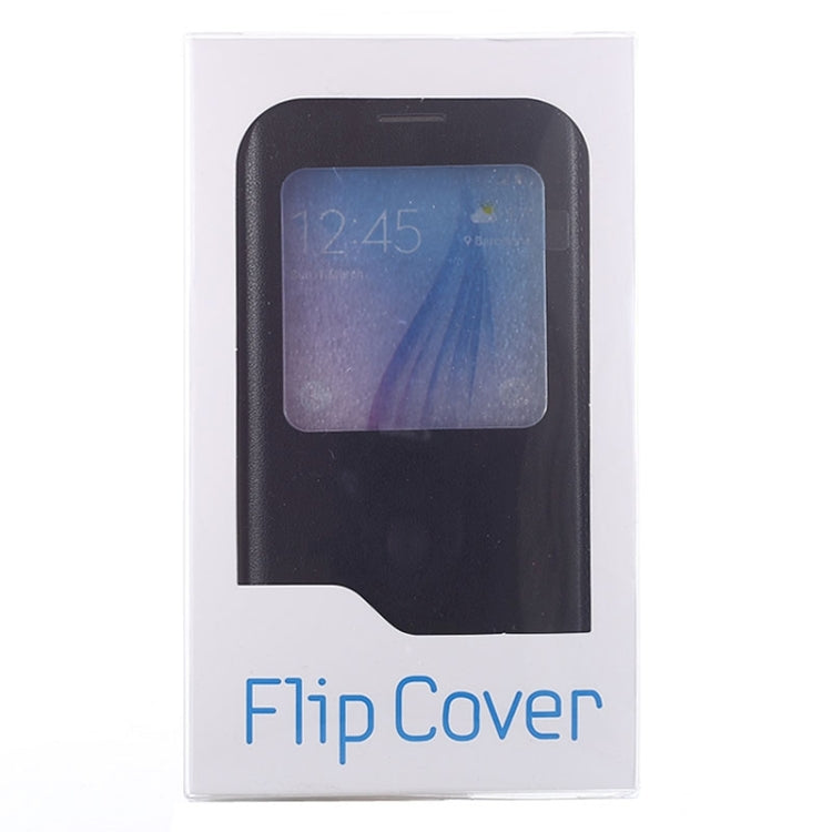 For Galaxy S6 / G920 Litchi Texture Horizontal Flip Leather Case with Call Display ID & Sleep function