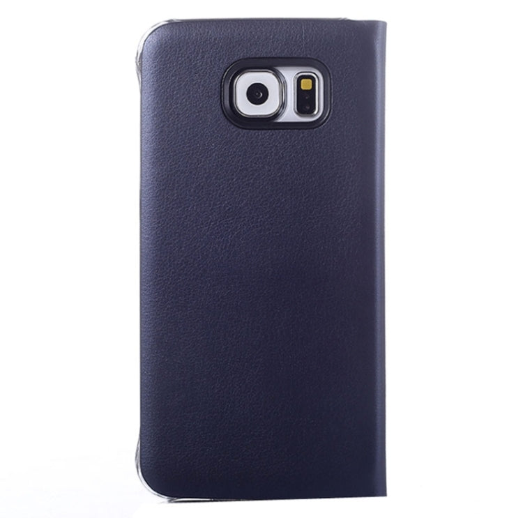 For Galaxy S6 / G920 Litchi Texture Horizontal Flip Leather Case with Call Display ID & Sleep function