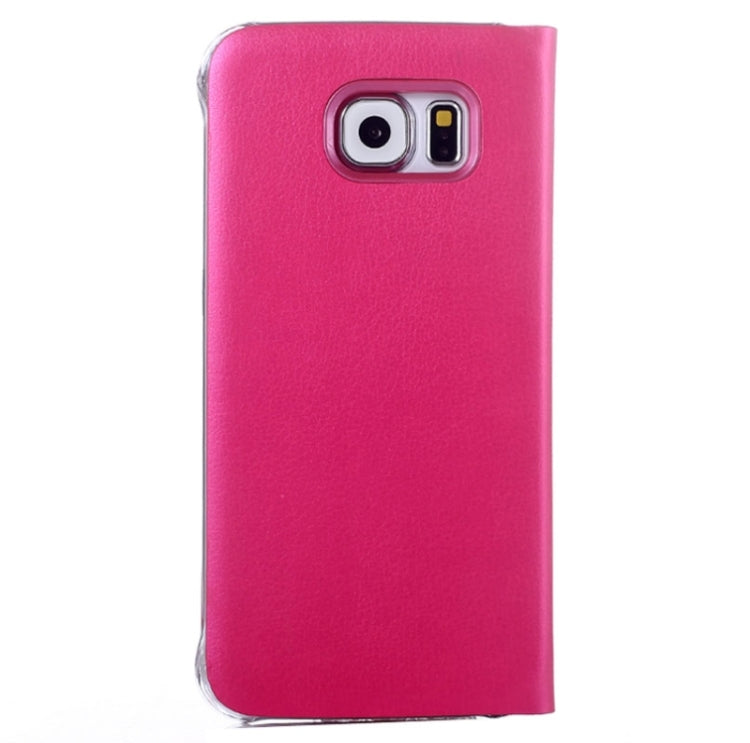 For Galaxy S6 / G920 Litchi Texture Horizontal Flip Leather Case with Call Display ID & Sleep function