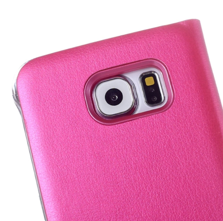 For Galaxy S6 / G920 Litchi Texture Horizontal Flip Leather Case with Call Display ID & Sleep function